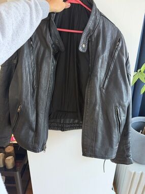 Black Genuine Leather Motorcycle Jacket